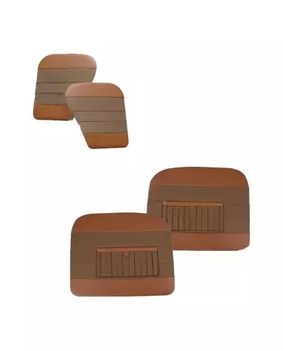 4 pannelli porta soffietto tessuto marrone corteccia Renault Dauphine tessuto di buona qualità resistenza qualità
