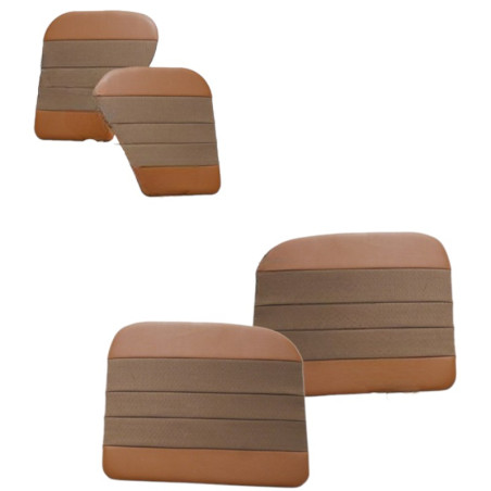 4 Paneles de puerta macizos en tejido de corteza marrón Renault dauphine