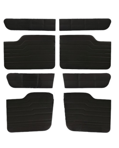 8 panneaux de portes simili noir coutures blanches Renault 8