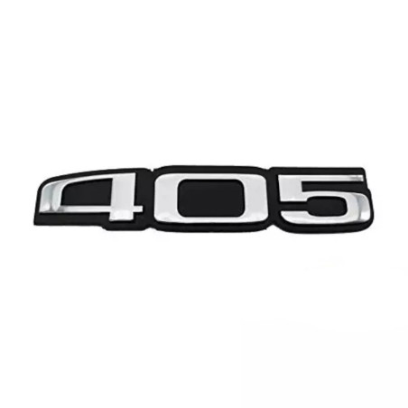 405 Chrom Kofferraumlogo für Peugeot 405 Phase 2