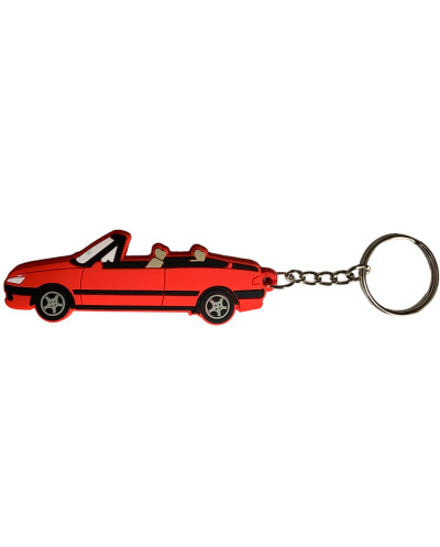 Red Peugeot 306 convertible key ring
