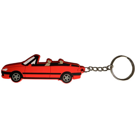 Sleutelhanger Peugeot 306 cabriolet rood