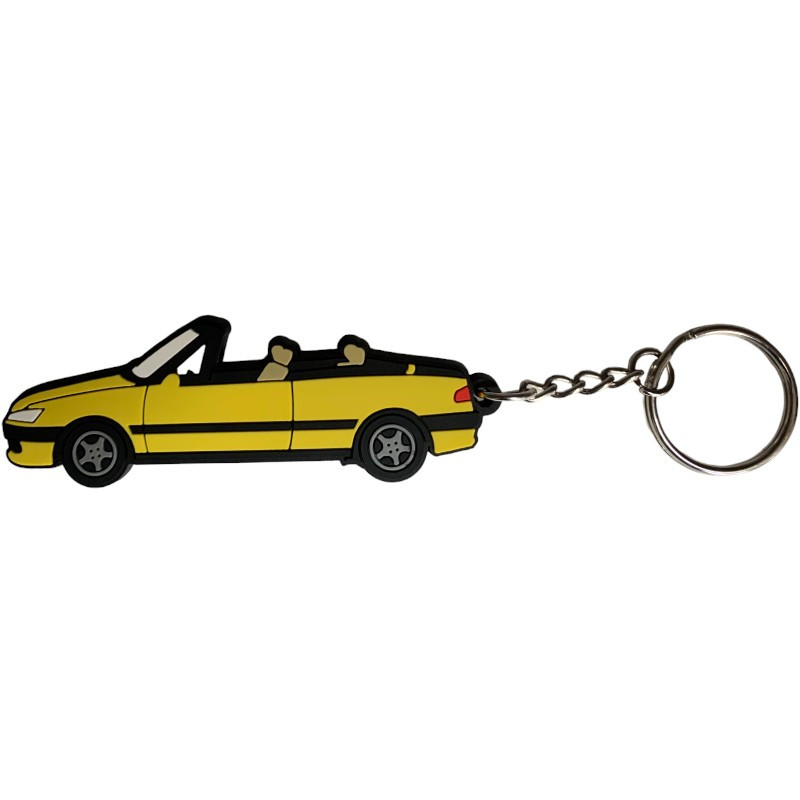 Peugeot 306 cabriolet yellow key ring