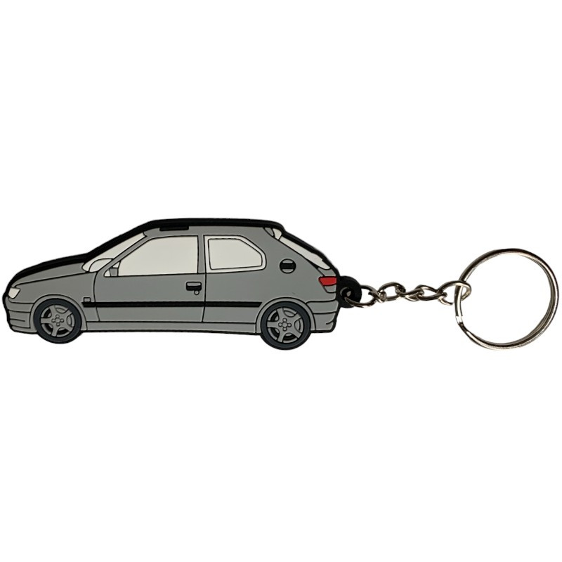 Porte clé Peugeot 306 S16 gris