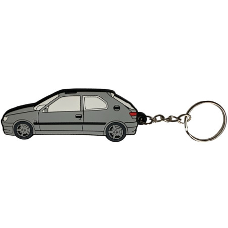 Peugeot 306 S16 gray keychain