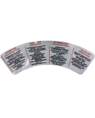 Spare Wheel Sticker 205 GTI CTI Wear-Resistant