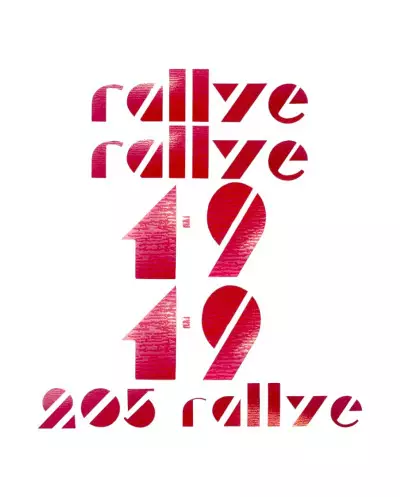 Stickers 205 Rallye 1.9 autocollant Résistant a l'usure