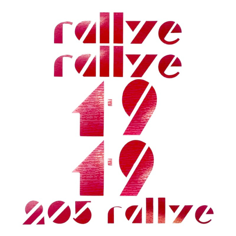 Stickers 205 Rallye 1.9 Sticker Wear Resistant