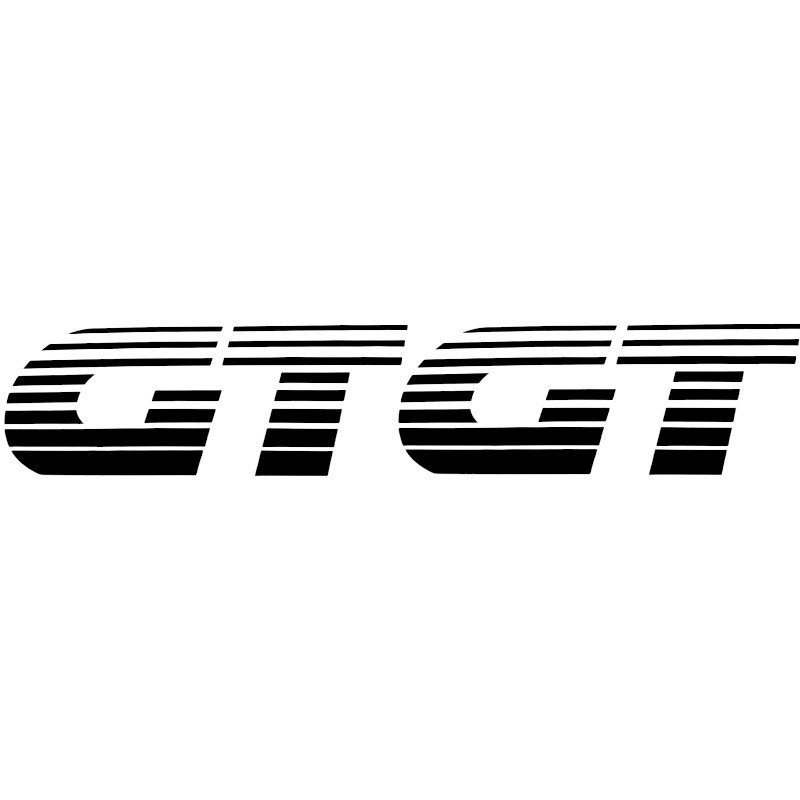 2 Autocollants Monogrammes "GT" noir Ailes Avants Peugeot 205 GT Résistant a l'usure
