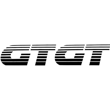 2 zwarte GT Monogram Stickers Voorspatbord Peugeot 205 GT