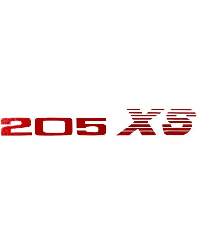 Peugeot "205 XS" Adesivo Rosso