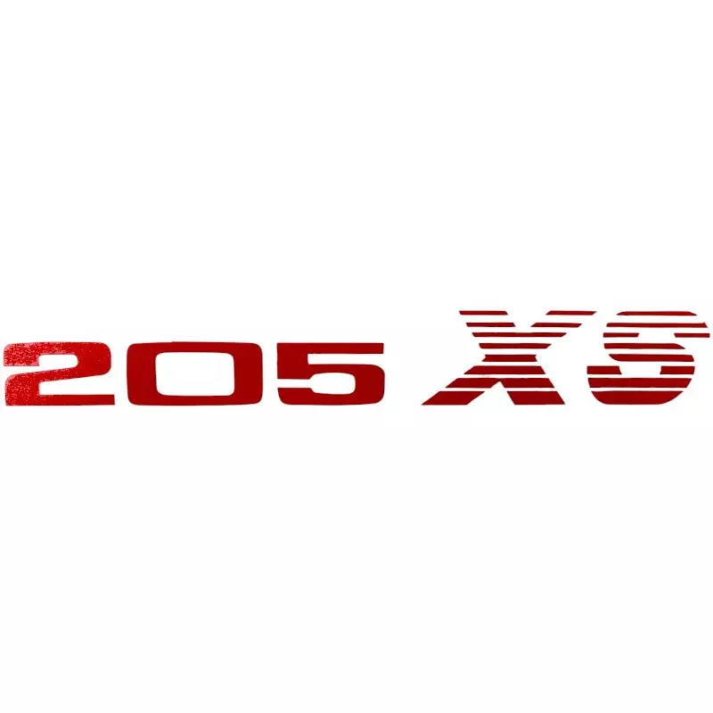 Peugeot "205 XS" Adesivo Rosso