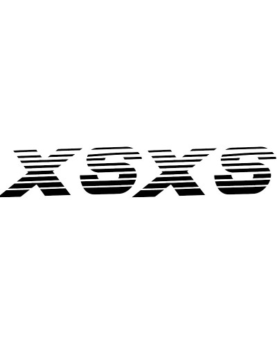 2 Monogram Stickers XS Zwart Voorspatbord Peugeot 205 XS