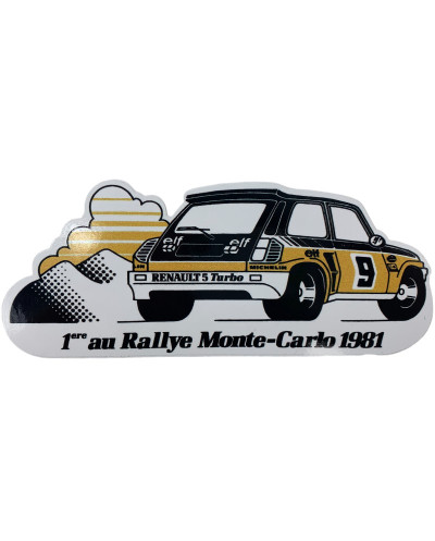 Autocollant Renault 1er Au Rallye Monté-Carlo 1981