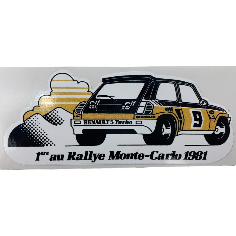 Autocollant Renault 1er Au Rallye Monté-Carlo 1981 de haute qualité