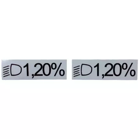 ヘッドライトチルトステッカー 1.20% Renault Clio Williams, 16S & 16V