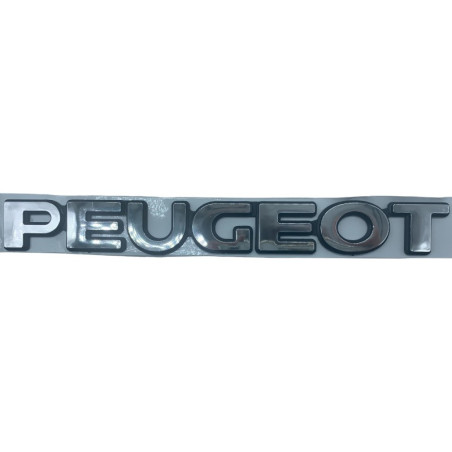 Chromen Peugeot-logo met zwarte omlijning voor Peugeot 306 Cabriolet.