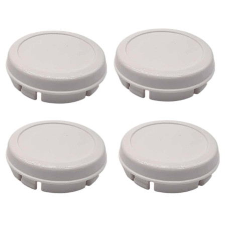 4 Centres de roue blanc 60 mm pour jante PTS SL434 Peugeot 106 205 309