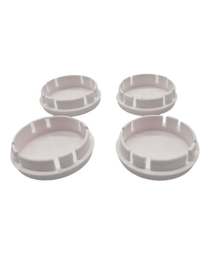 4 cache moyeu blanc 60 mm pour jante PTS SL434 Peugeot 106 205 309