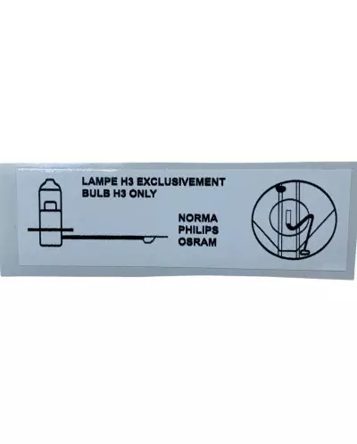 Stickerstickers "H3 lamp exclusief" Renault 21 2L Turbo