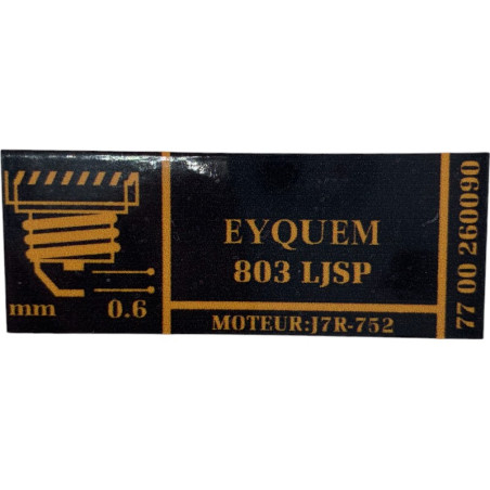 Sticker Sticker Bougie Eyquem 803 LJSP Renault 21 2L Turbo