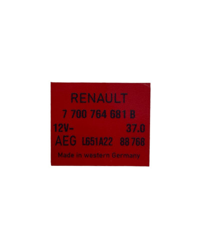Sticker Anti Percolation AEG L651A22 37.0 Renault 5 GT Turbo 7700764681B