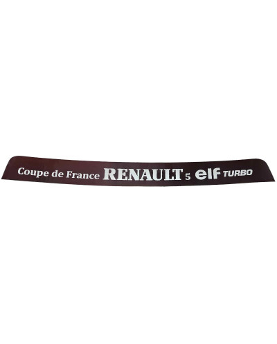 Super 5 GT Turbo Coupe de France ELF zonneklep Banner Stickers