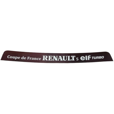 Super 5 GT Turbo Coupe de France ELF zonneklep Banner Stickers