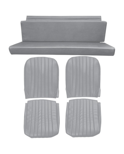 Garniture 2 Sièges Avant + Banquette Arrière Skaï Gris Citroën Méhari Anti déchirure