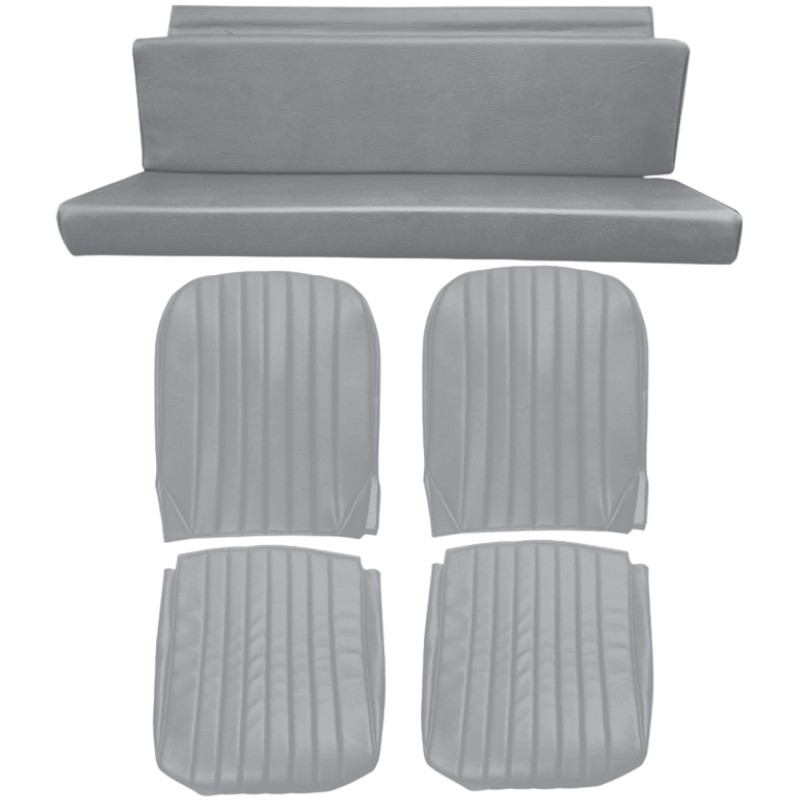 Garniture 2 Sièges Avant + Banquette Arrière Skaï Gris Citroën Méhari Anti déchirure