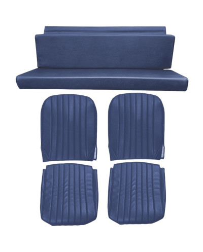 Garnitures 2 sièges avant + banquette arrière Skaï Bleu Citroën Méhari