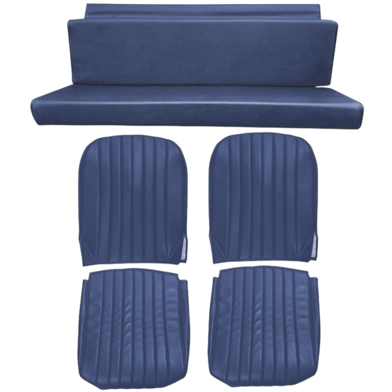 Garnitures 2 sièges avant + banquette arrière Skaï Bleu Citroën Méhari