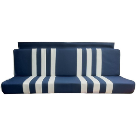 Rear seat upholstery Skai Blue Striped White for Citroën Méhari