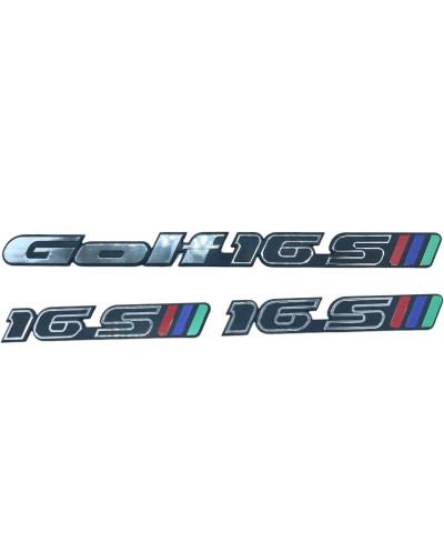 Kit Logo "16S" & "Golf 16S" Volkswagen Golf 2 Match Résistance de haute qualité