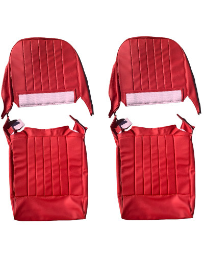 Kit of 2 Renault Dauphine red leatherette front seat trims