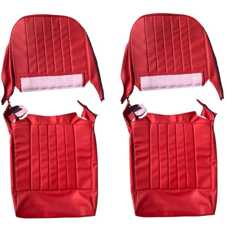 Kit of 2 Renault Dauphine red leatherette front seat trims