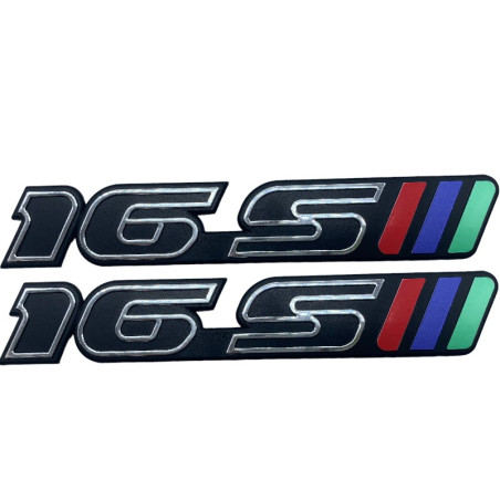 Par de logotipos de para-lamas para Volkswagen Golf II GTI 16S Match