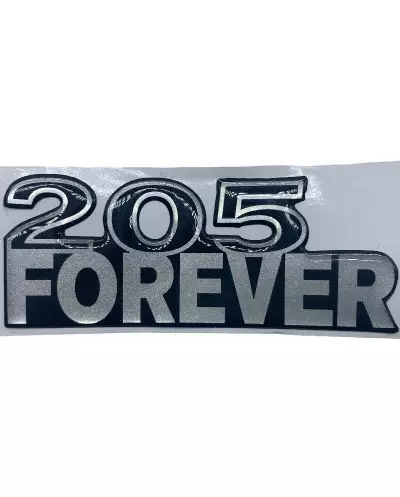 205 FOREVER Logo Per Peugeot 205 Adesivo Appiccicoso
