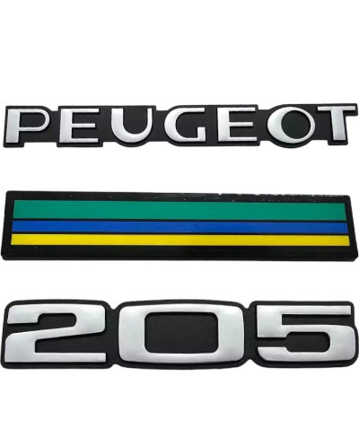 Pack Logo Peugeot 205 Junior vert bleu jaune Protection Anti UV