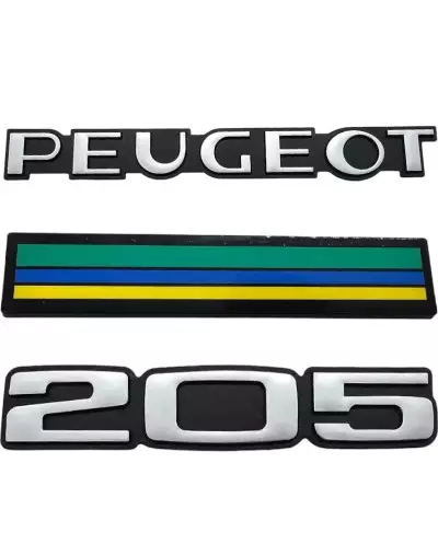 Peugeot 205 Junior Logo Pack Green Blue Yellow UV Protection
