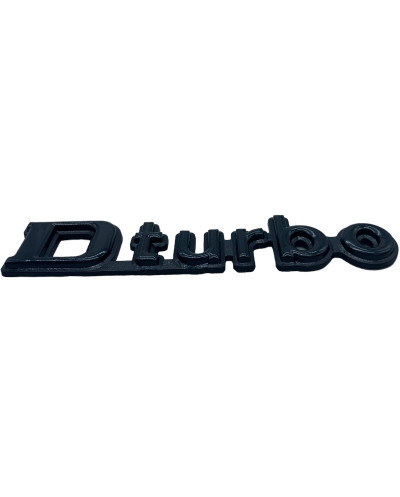 Logo " DTURBO " noir pour Peugeot 205 D-turbo