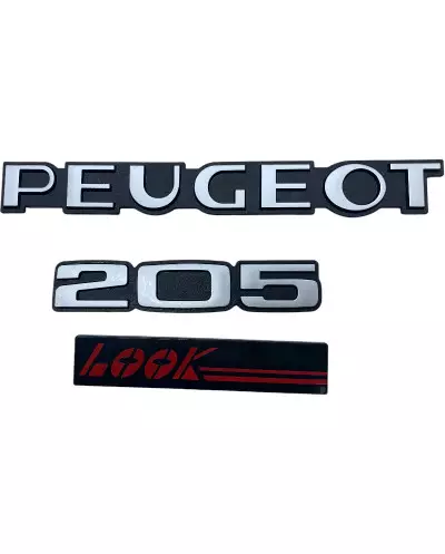 Peugeot 205 logo in red look