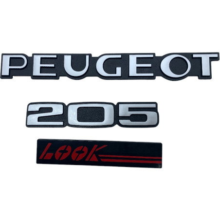 Peugeot 205 LOOK logotipo rojo