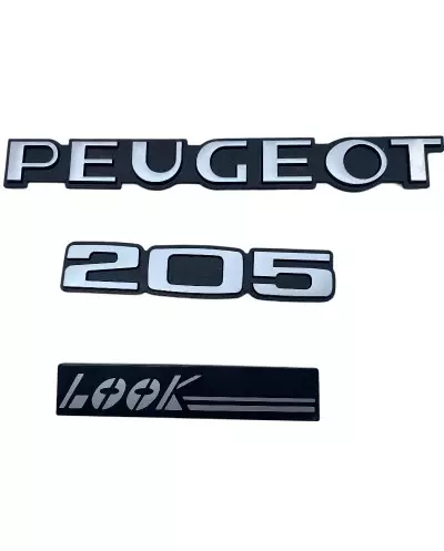 Peugeot 205 logo in grey look