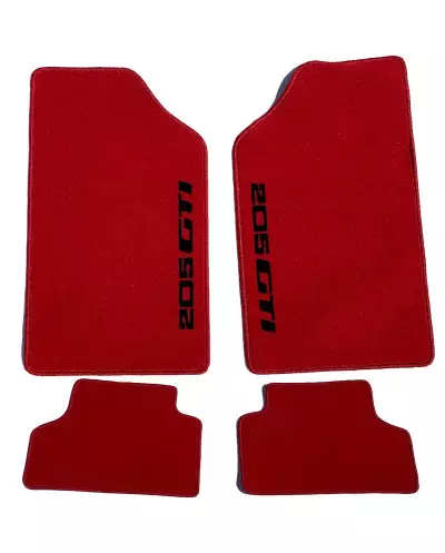 Tapis De Sol Rouge Pour Peugeot 205 GTI