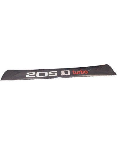 Sticker bandeau Pare Soleil Noir Peugeot 205 DTURBO Fabriquer en Vinyle Polymère