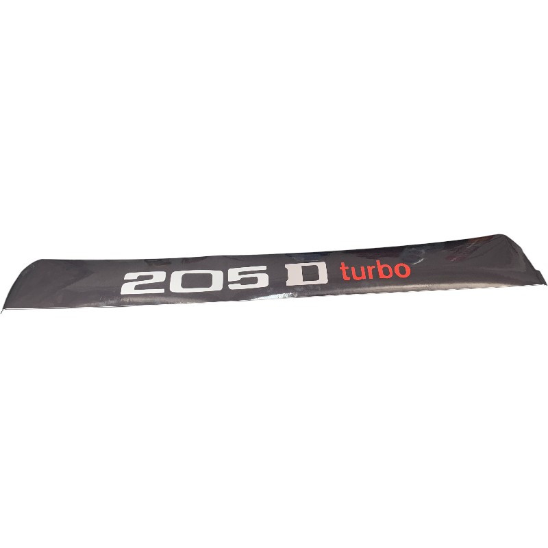 Sticker bandeau Pare Soleil Noir Peugeot 205 DTURBO Fabriquer en Vinyle Polymère