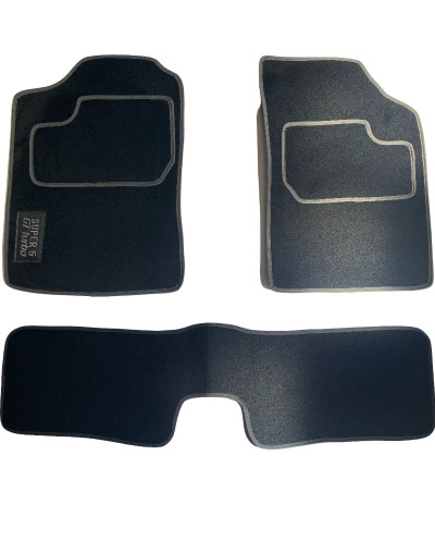 Renault Super 5 GT Turbo Black Velvet Floor Mats Grey