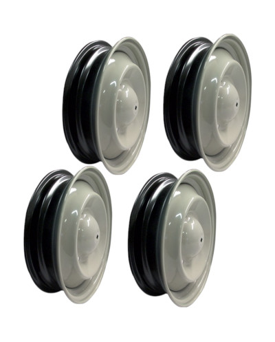 Set of 4 Rosé Grey Wheels Citroën Méhari /Dyane / 2CV /Acadiane /AMI 8/6