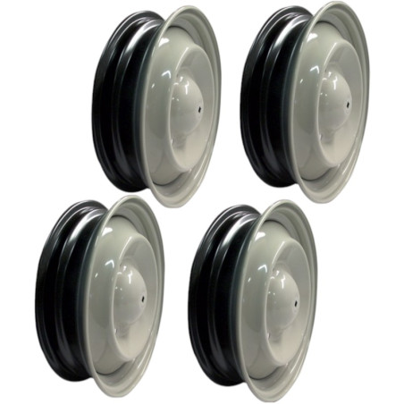 Set of 4 Rosé Grey Wheels Citroën Méhari /Dyane / 2CV /Acadiane /AMI 8/6